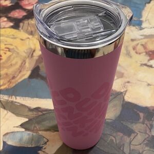 Pink Dunkin' Tumbler with Lid